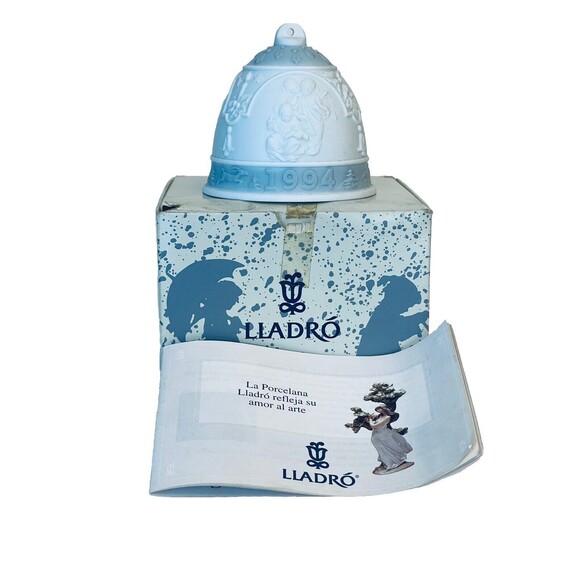 LLADRO 1994 Limited Edition Annual Porcelain Christmas Bell 16139 Original Box - Picture 1 of 12